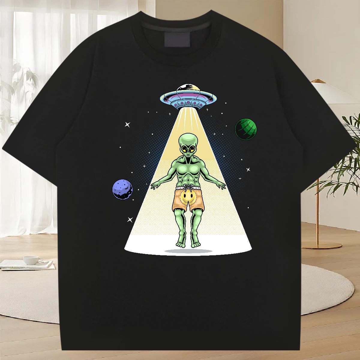 Fashion Design T Shirts Men ET Clothings 230g 100% Cotton Sport TOP Quality Plus Size Cartoon Short Sleeve O-Neck Men Tops Tees