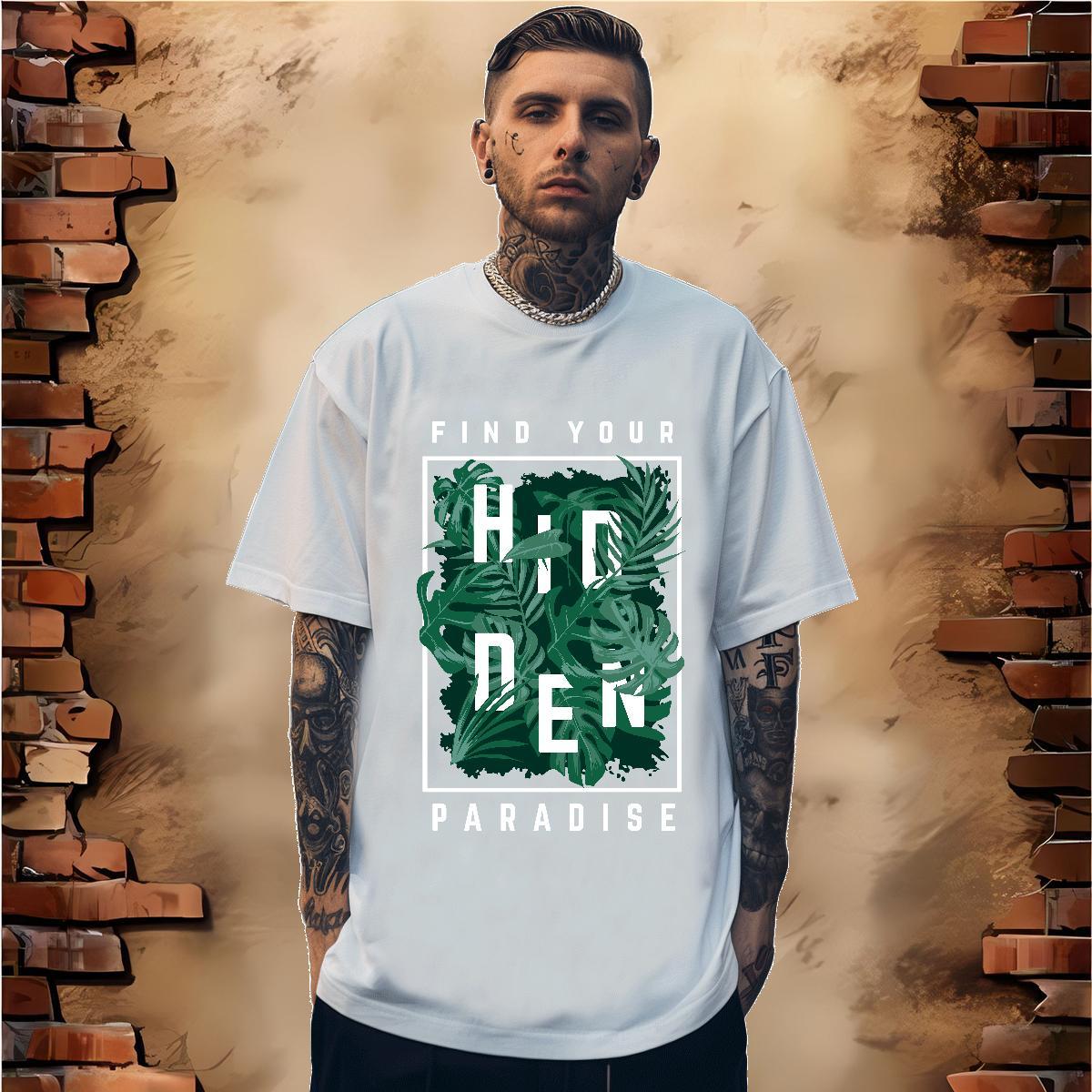 Cool Design Tshirts letter 230g 100% Cotton Daily Wear O Neck Short Sleeves T-Shirts for Men White Plus Size Customized Tops Tees