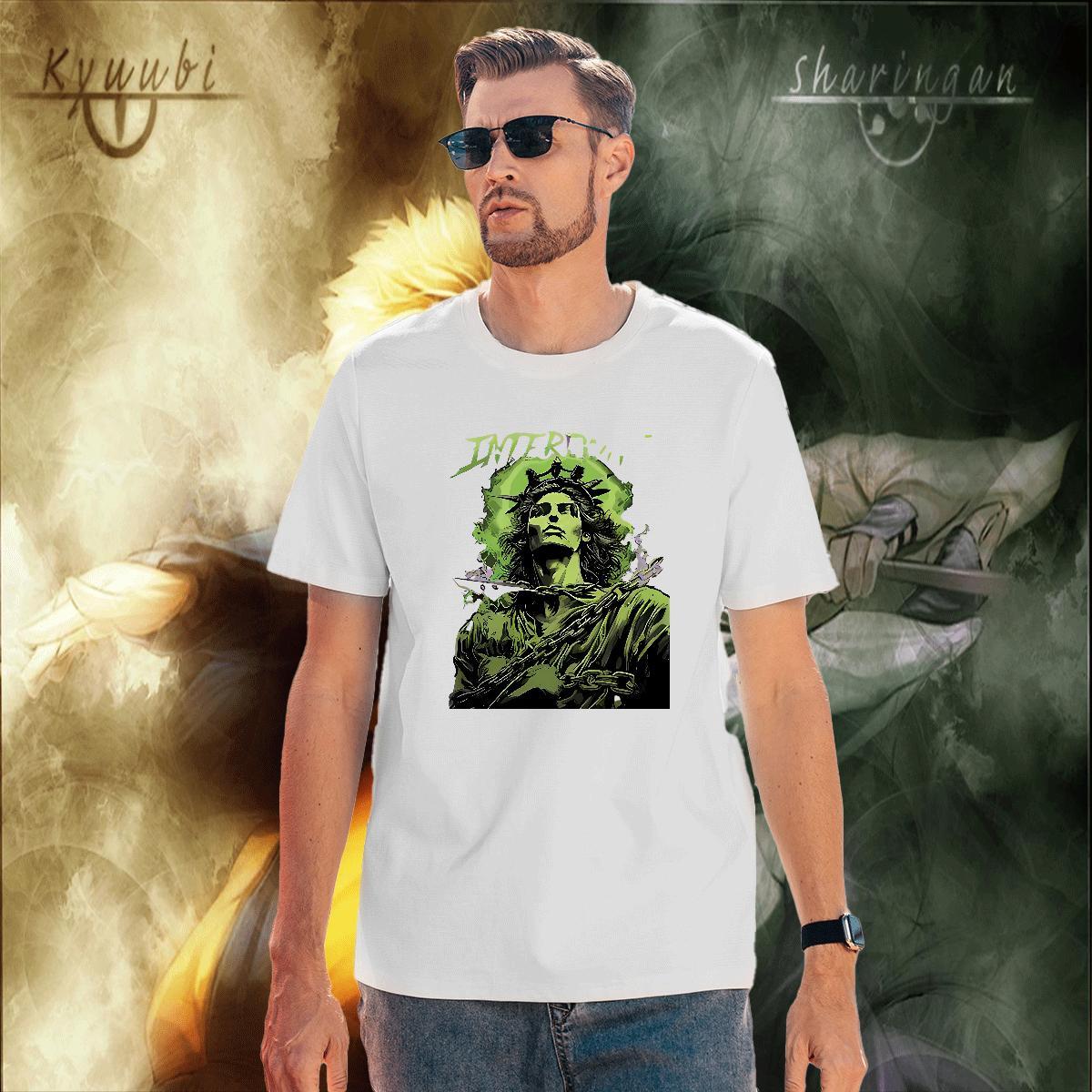 Fashion 100% Cotton 230g T Shirt For Man Sport Men Tops Tees Polos Breathable Crew Neck Designer Cartoon Print