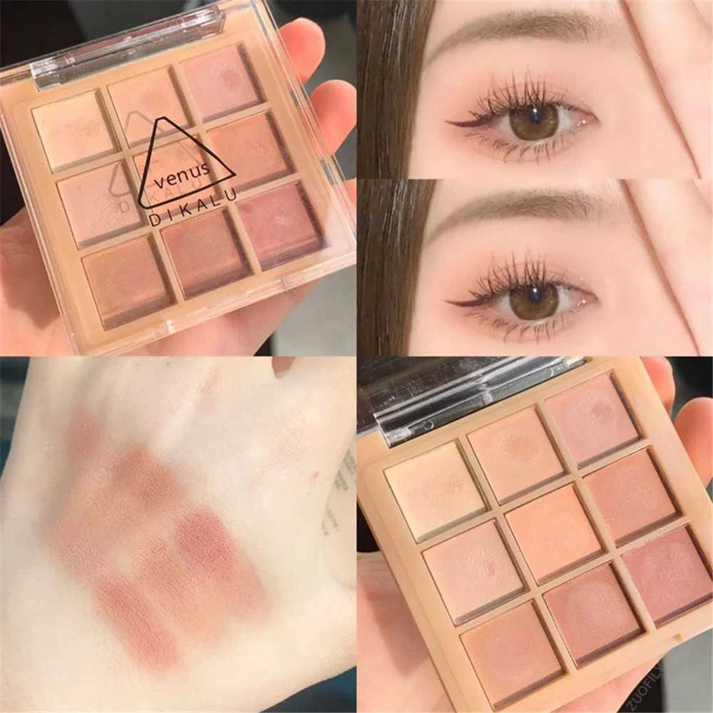9 Colors All Matte Eyeshadow Palette Eyeshadow Primer Waterproof Glitter Nude Eye Pigment Matte Shimmer Shine Eyeshadow PowderW241212