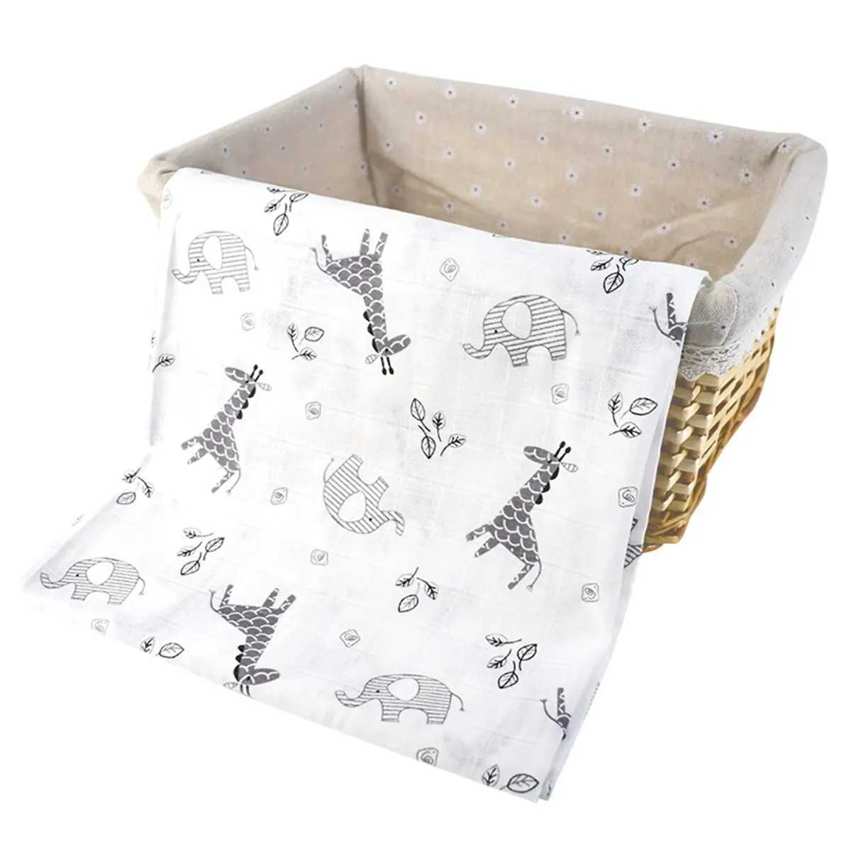 1 piece of fine cotton fabric 100% pure cotton baby birds nest soft newborn packaging INS style baby blanket 120 * 110CMW240810
