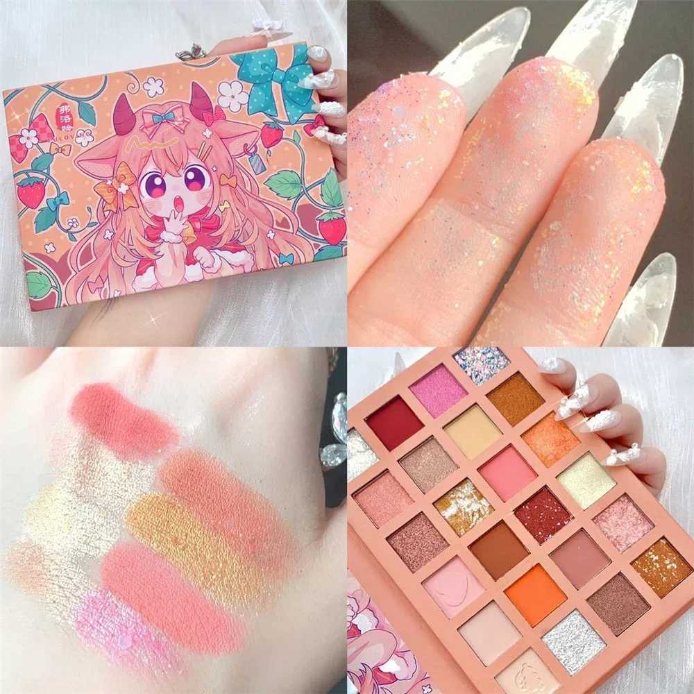 Small Pig 24 Color Eyeshadow Glitter lescent Waterproof Beginner Earth Color Cheap Eyeshadow Palette Ins Super FireW241212