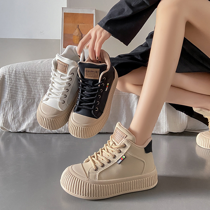 Ddmysports Spring New Igh Top Little White Women S Instagram Trendy Korean Edition Student Versatile Running Sports And Casual Shoes K Outdoor