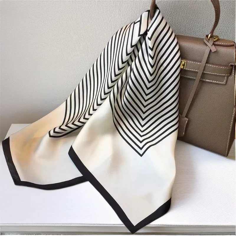 Luxury brand womens scarf summer 70cm silk scarf shawl womens sunset beach shawl horse print square scarf Muslim headscarf W240810