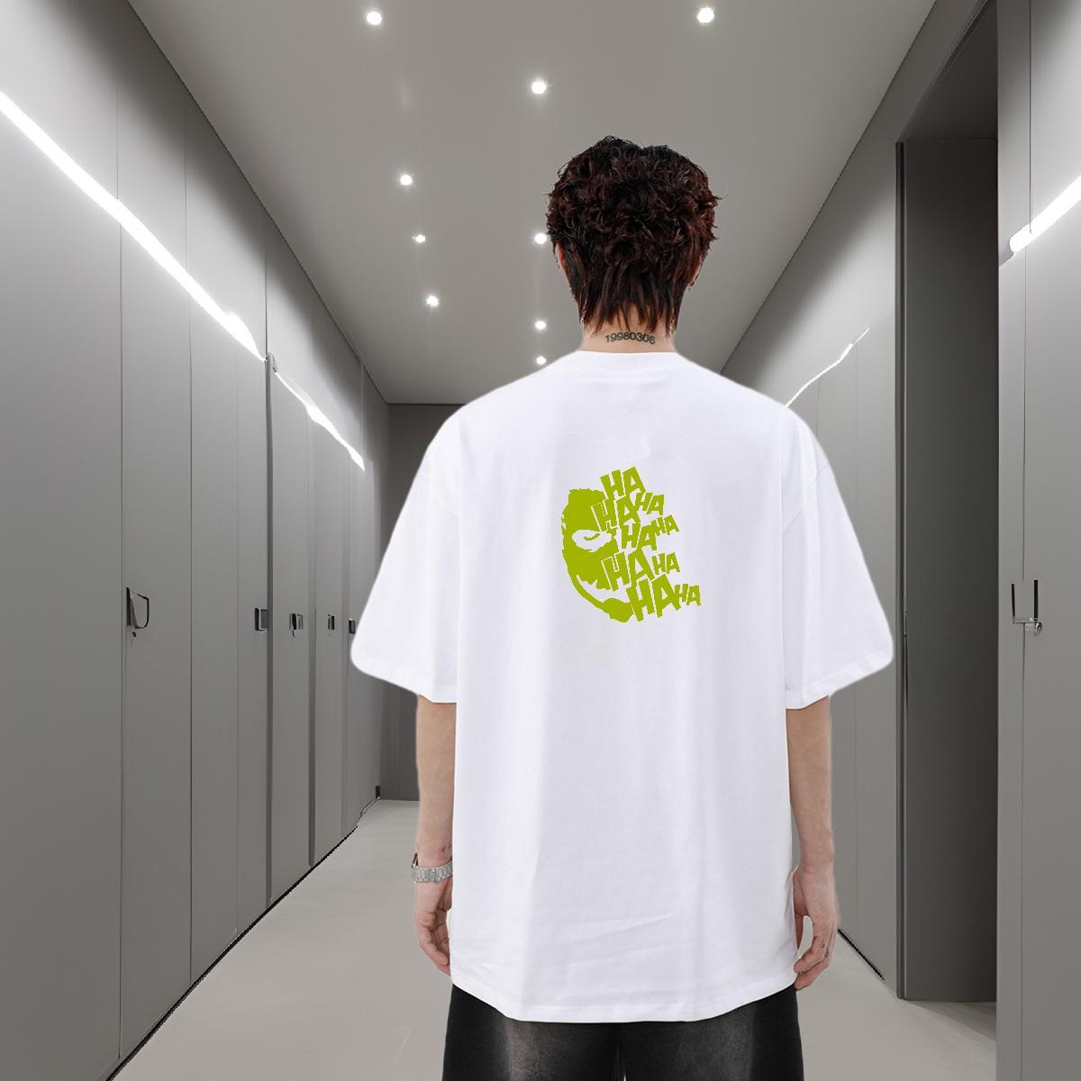 2024 Summer Men T Shirts skull Clothings 230g Cotton Daily Outfit Comfortable Oversized 3XL 4XL Breathable Crew Neck Mens Tshirts