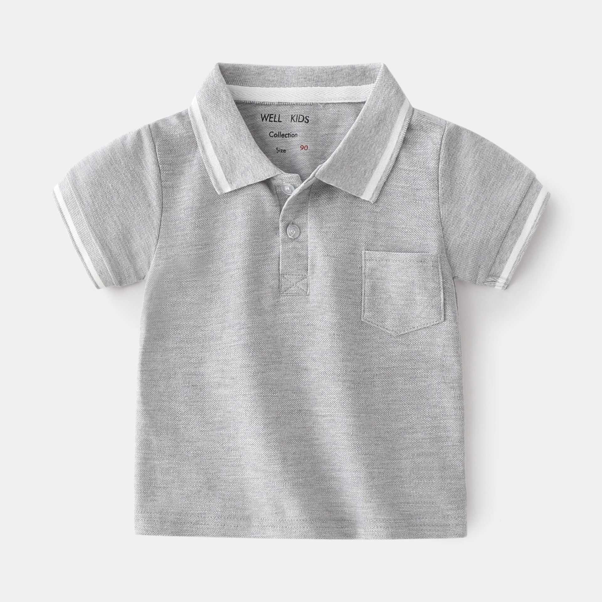 New Summer Baby Boys Polo Shirts Children Clothes Short Sleeve Kids Shirt Kids Toddler Girl Boy Striped Polo Shirt Tops TeeXJ241225