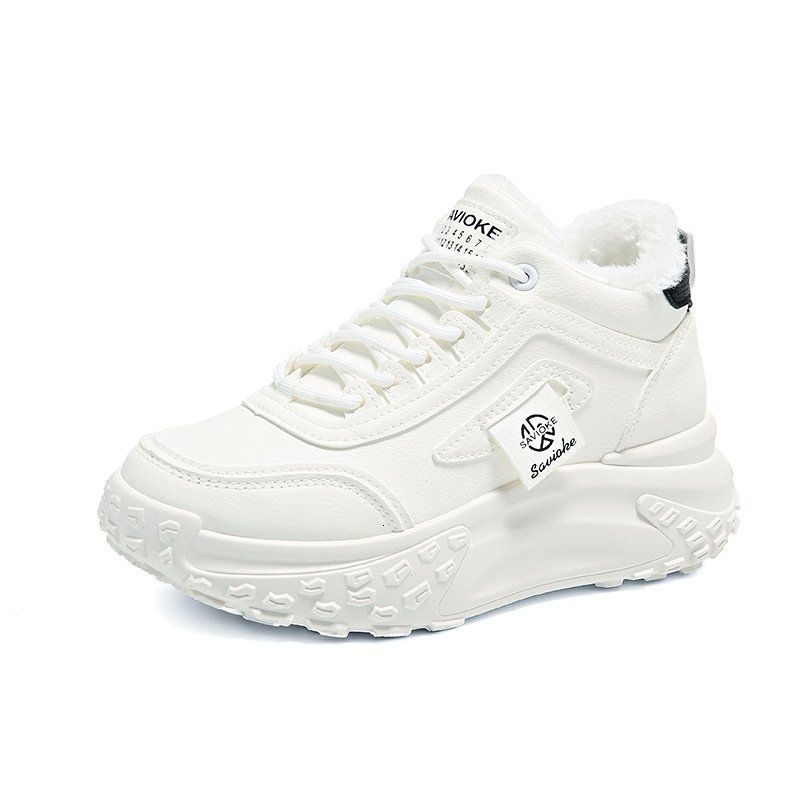 Ddmysports Igh Top For Women In Winter New Plush Insulation Versatile Student Cotton Thick Soled Casual Dad Shoes P Outdoor Shoes