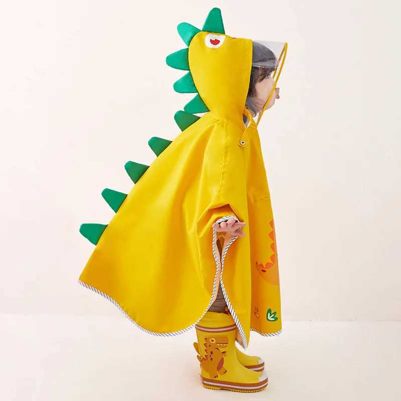 Yellow/Pink/Blue Raincoat Waterproof For Kids Girl Boys 1 3 6 Years Rain Coat Cover Raingear Baby Poncho Trench Capa De Chuva Y240810