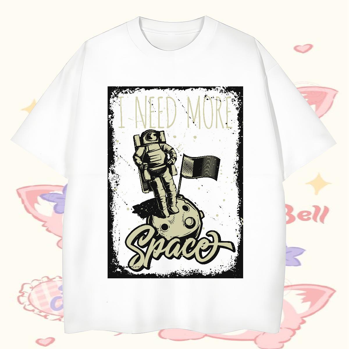 DIY T-Shirts for Men 100% Cotton 230g Mens Tshirts Street wear Hip Hop Breathable Soft Floral Print Loose Fit Tops