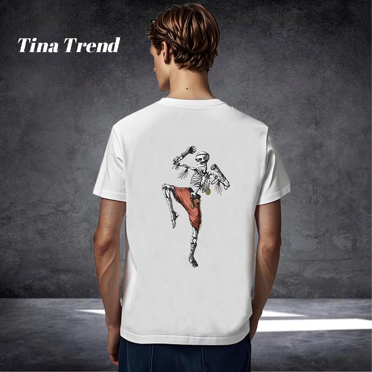 Classic Casual Men T Shirts kongfu Tee Shirt 100% Cotton 230g Casual Beach TOP Quality Black White Crew Neck Couples T Shirts