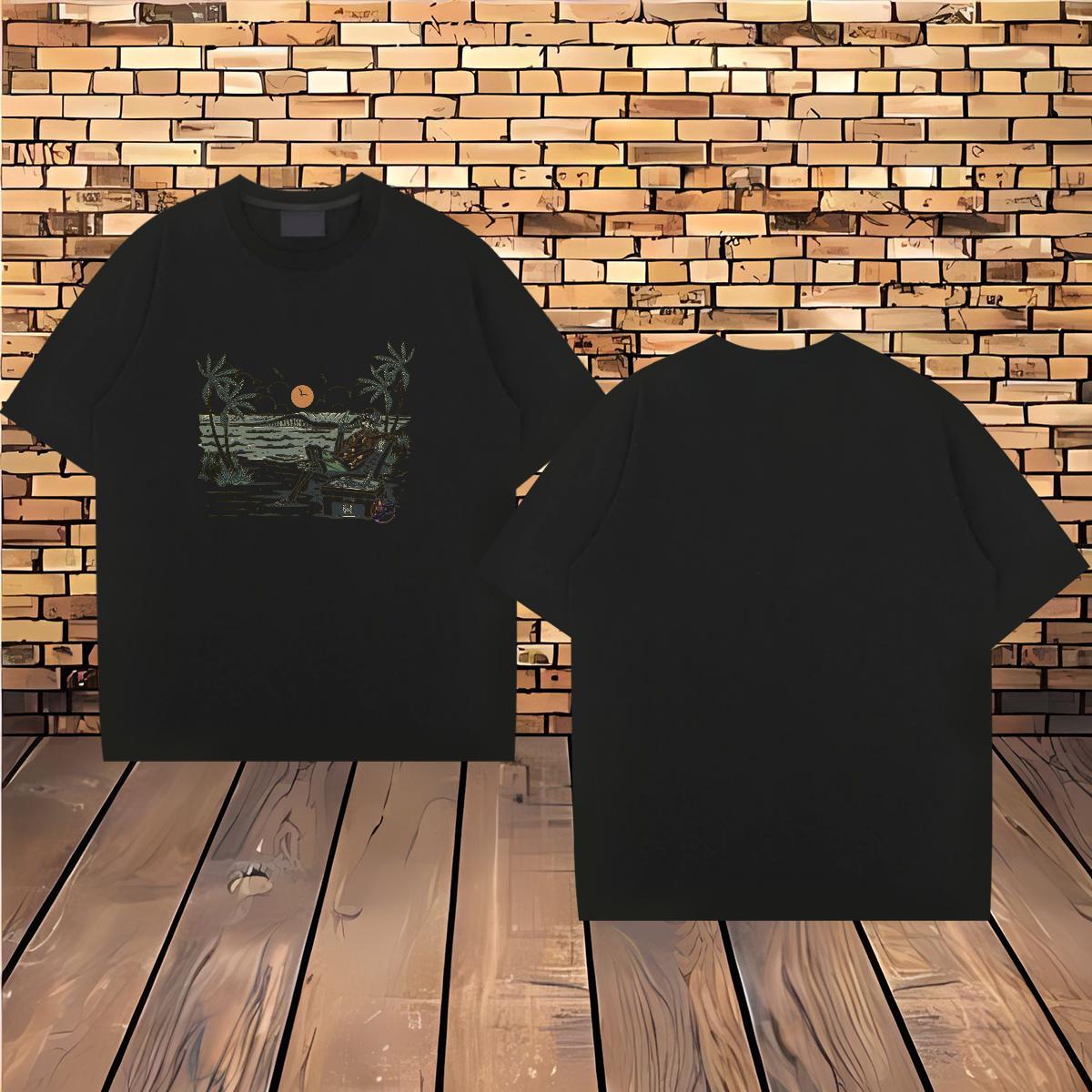 Popular Men Tops Tees beach 230g 100% Cotton Casual Daily Wear Breathable Crew Neck Men T Shirts DIY Printed Wholesale Clothings