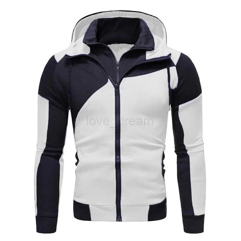 Men Hooded Fleece Zip Hoodie Men Thick Solid Color Sweatshirt Mens Casual Hoodies Sportswear Hooded SweatshirtsXJ240812