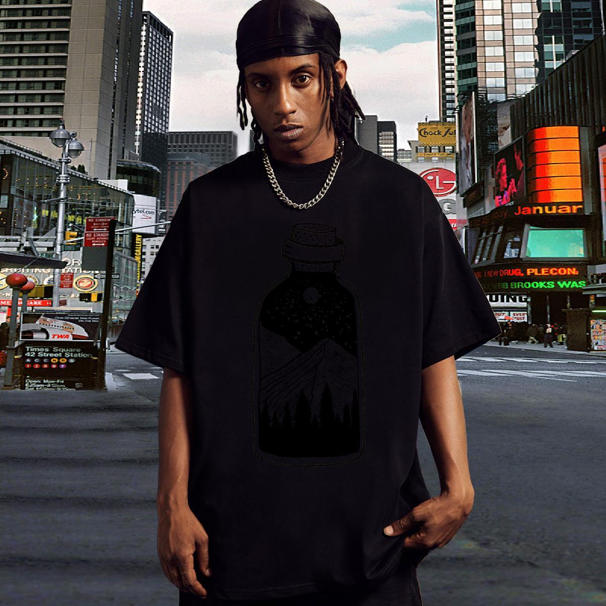 Customized T-Shirts mountains Clothings 230g 100% Cotton Summer Casual Unisex Custom Big Size Breathable Short Sleeve Mens Tshirts