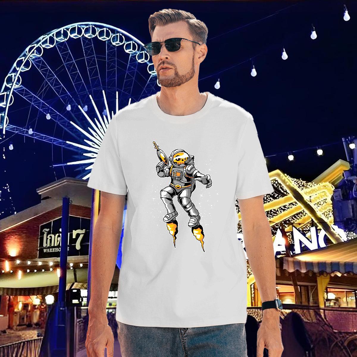 Custom T-Shirts for Men 230g Cotton Men Clothes T-Shirt Casual Beach Breathable Custom Printing Unisex Tops Tees