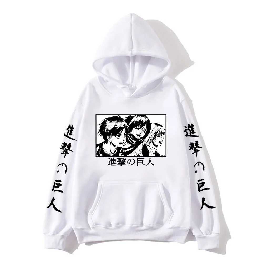 Attack On Titan Sweatshirt Eren Yeager Hoody Mikasa Ackerman Pullovers Anime Graphic Plus Size Hoodie Women Sweatshirts ClothesXJ240812