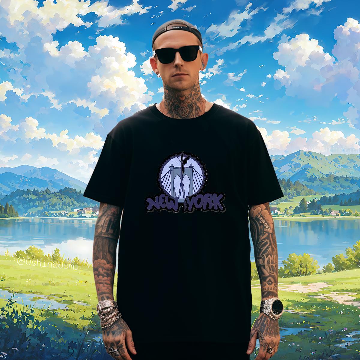 Free Shipping Tshirts letter 230g Cotton Casual Breathable Short Sleeve T Shirts Men Anime Fashion Tops
