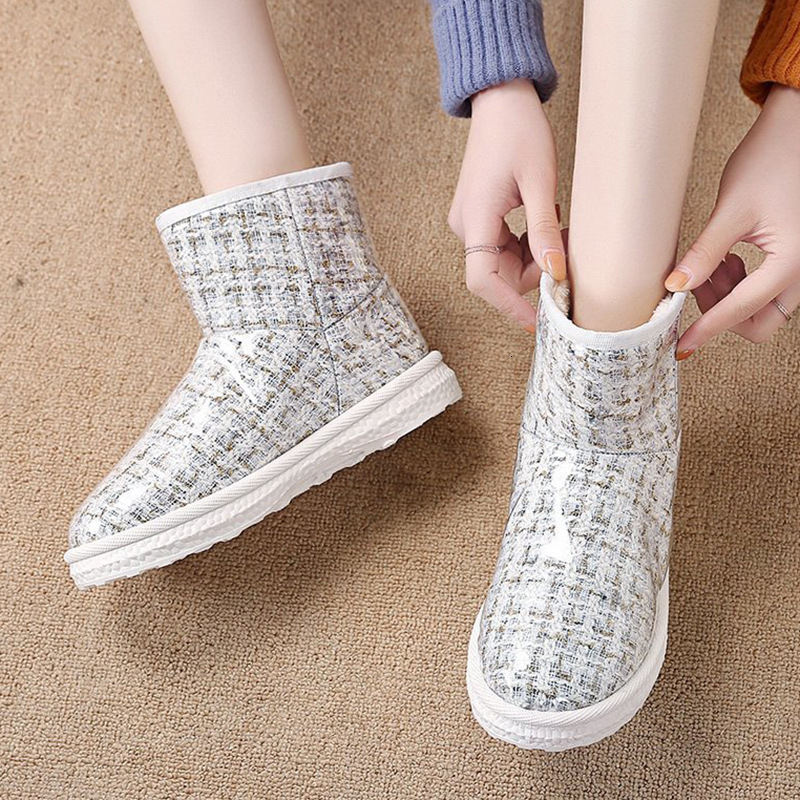 Ddmysports Fashionable Western Style Boots Women New Model With Added Fleece Thickened Insulation Waterproof Anti Slip Snow Cotton Shoes For Outdoor S