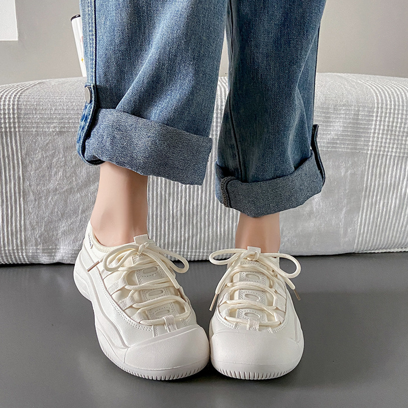 Ddmysports Autumn New White Women S Korean Edition Internet Celebrity Street Photography Casual Versatile Breathable Fashion Flat Shoes P Outdoor