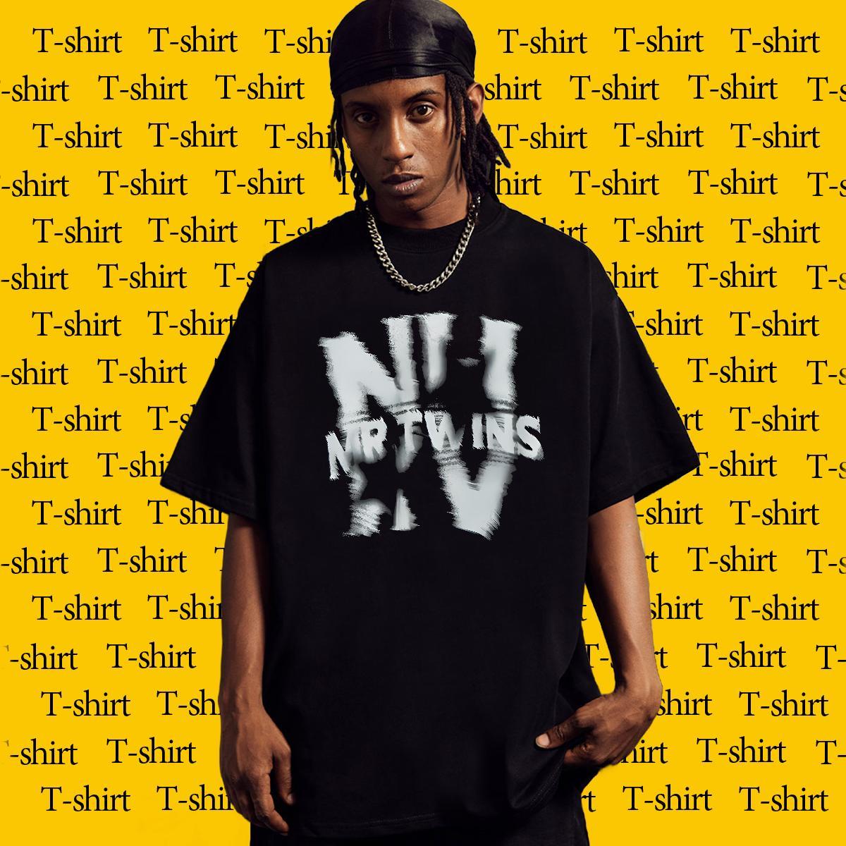 Brand T Shirts Men letter Clothings 230g 100% Cotton Daily Outfit Cool Graphic Breathable Short Sleeve Mens Tshirts