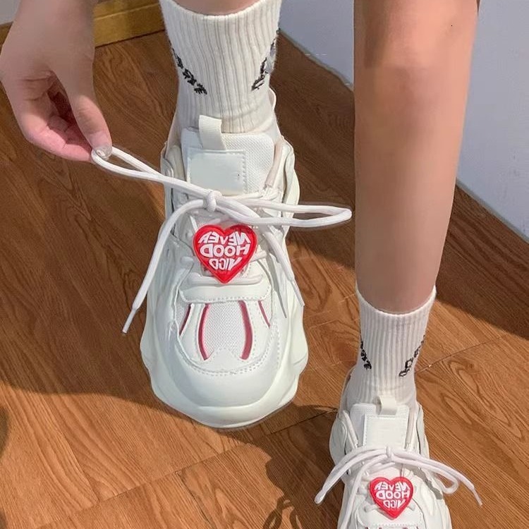 Ddmysports MEYSSERVM Women S Spring And Autumn Edition Love Leisure Fashion Dad Trendy Thick Bottom Student Sports Shoes Outdoor