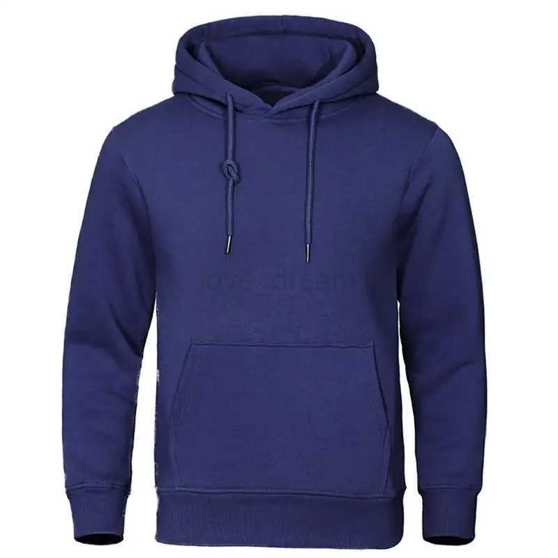 Winter Solid Color Men Hoodies Fleece Warm Mens Sweatshirt Fashion Men Fleece Warm SweatshirtXJ240812