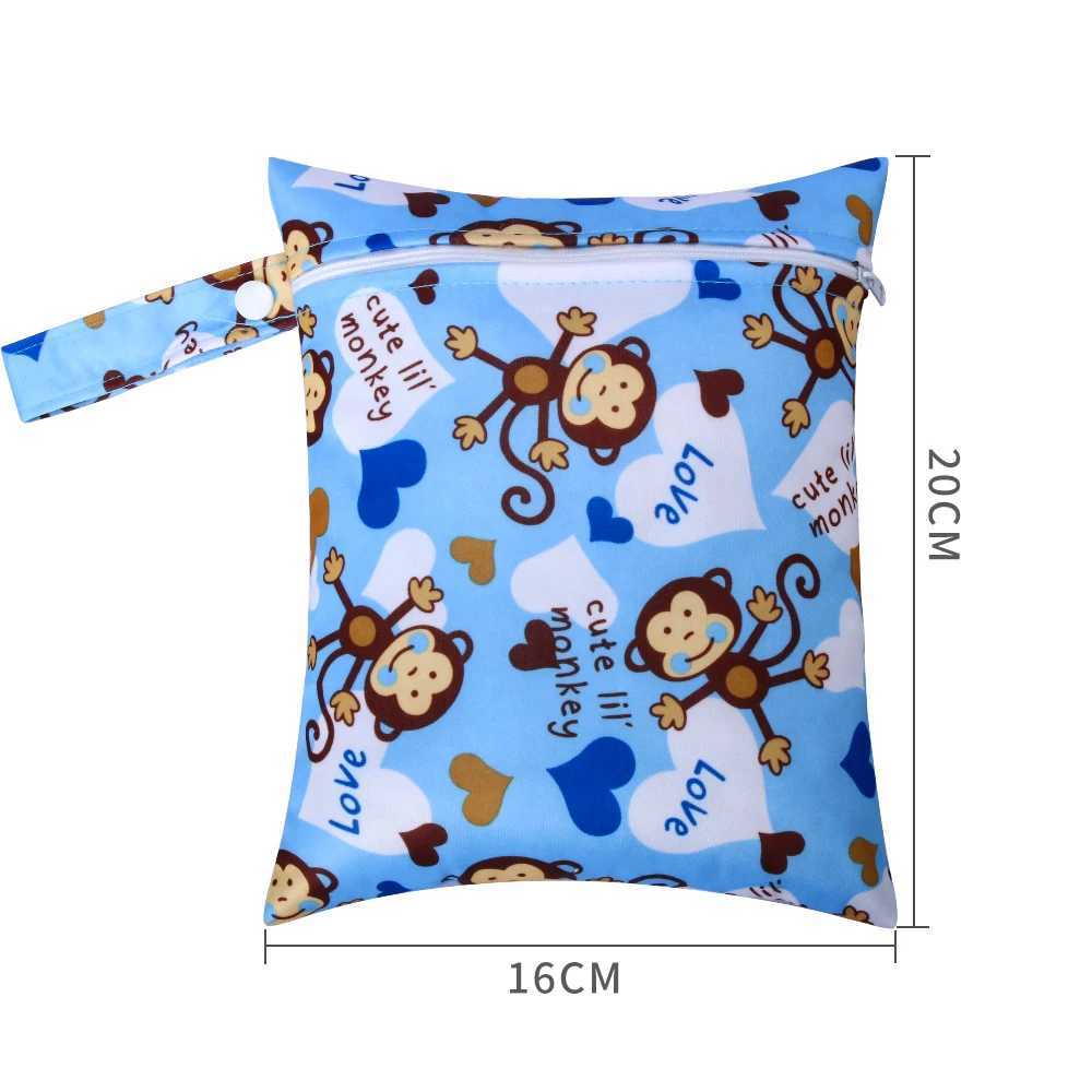 16 * 20cm urine bag mini single pocket swimsuit wet bag waterproof travel PUL wet bag suitable for baby pajamas and mens mats reusable W240812