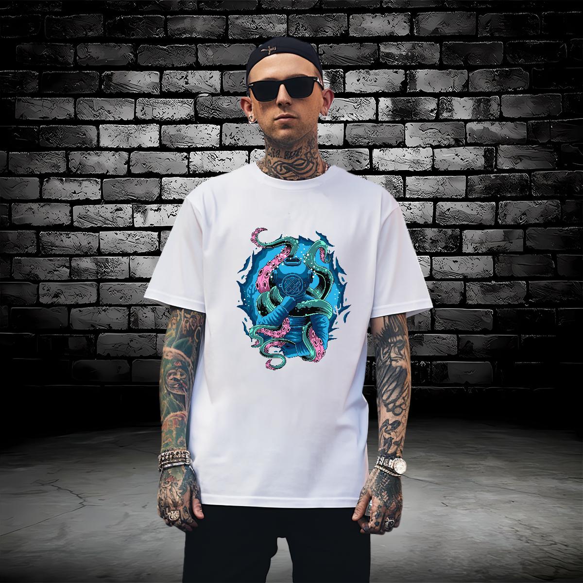 Loose Fit Men Tees ET 230g 100% Cotton Daily Outfit Breathable Short Sleeve T Shirts Men DIY Printed Factory Direct Tee Shirt