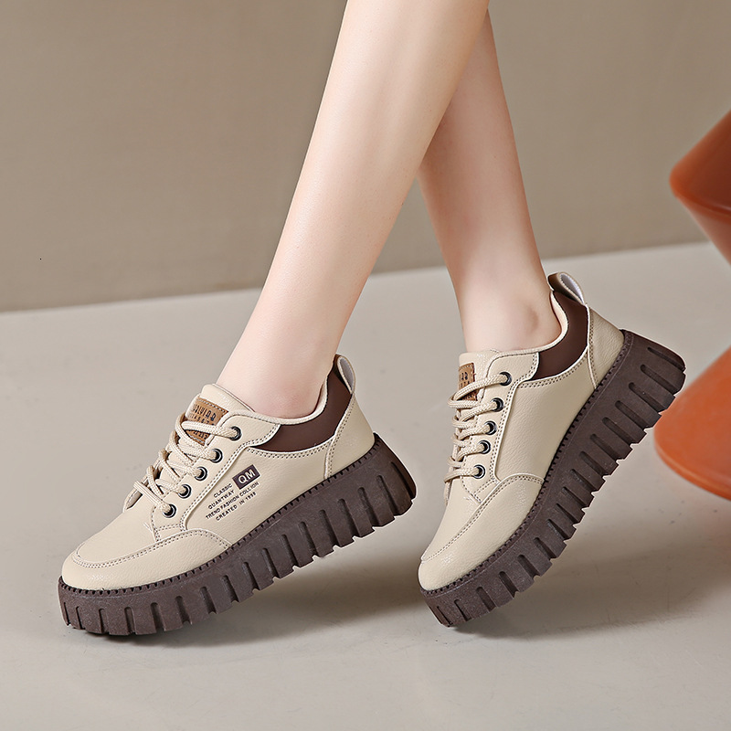 Ddmysports Little White Female New Student Korean Edition Instagram Trendy Versatile Thick Sole Board Spring And Autumn Casual Shoes XQ Outdoor