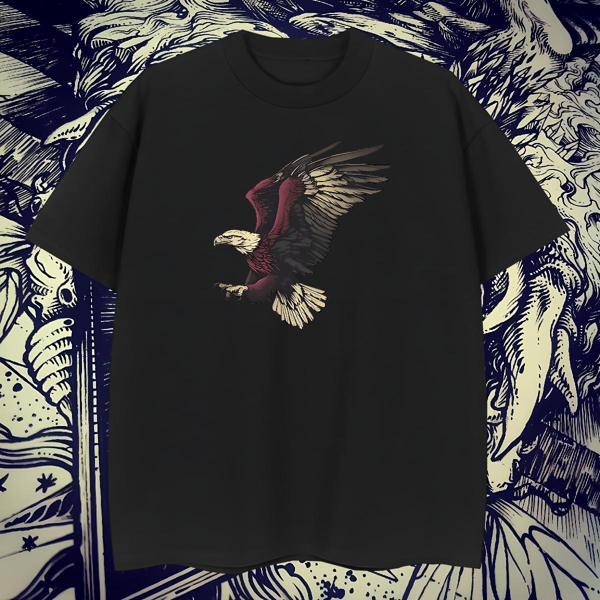 Wholesale Tshirt for Man Woman Spring Summer 230g Pure Cotton Plus Size Cartoon Breathable Soft eagle T shirt Free Shipping Tops