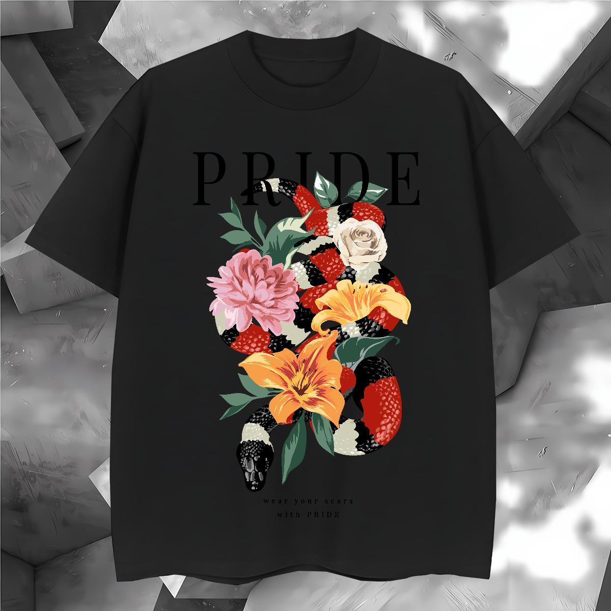 Designer Man T Shirts snake Breathable Crew Neck Daily Wear DIY Logo Oversized 230g Pure Cotton Men Clothes T-Shirt New Arrival Tees Shirts