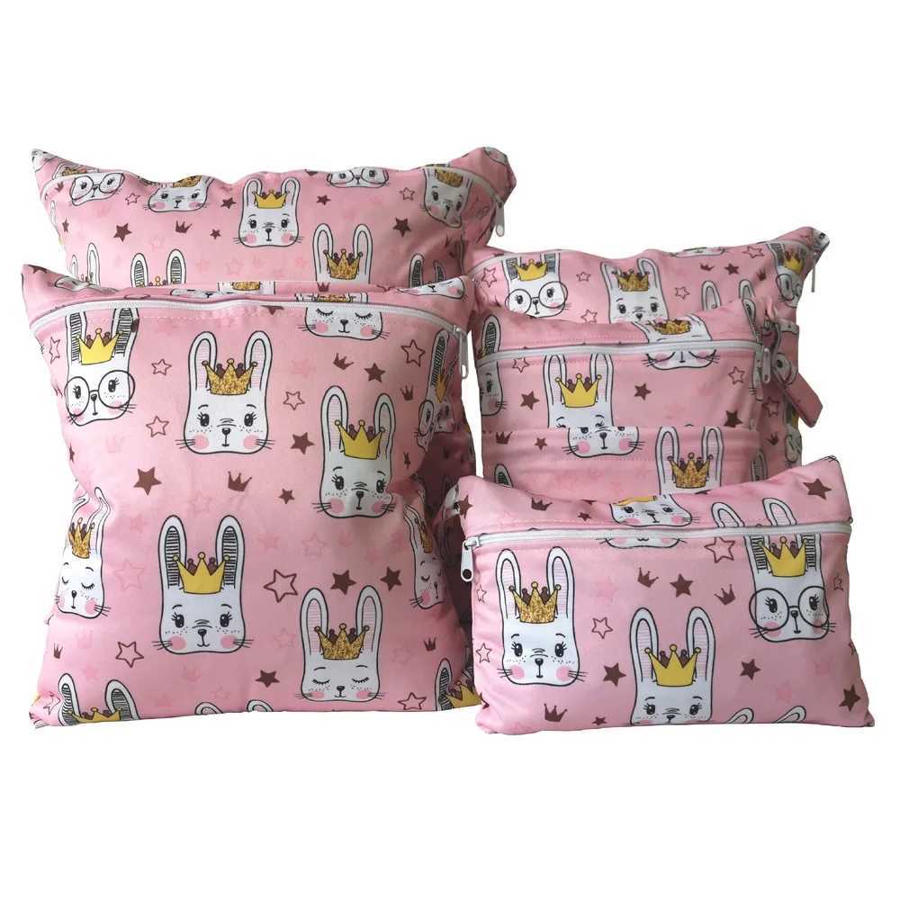 Five combination waterproof diaper bags 40 * 45CM 30 * 36cm 28 * 30cm 20 * 25cm 15 * 22.5cm reusable baby diaper bag W240812