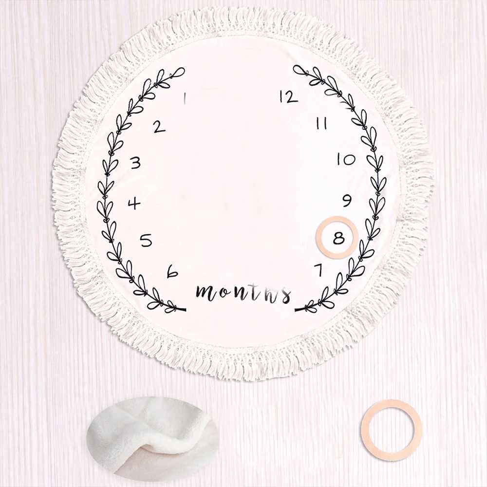 Ylsteed flannel monthly milestone blanket babys first year calendar month growth chart shower gift newborn photography backgroundW240810