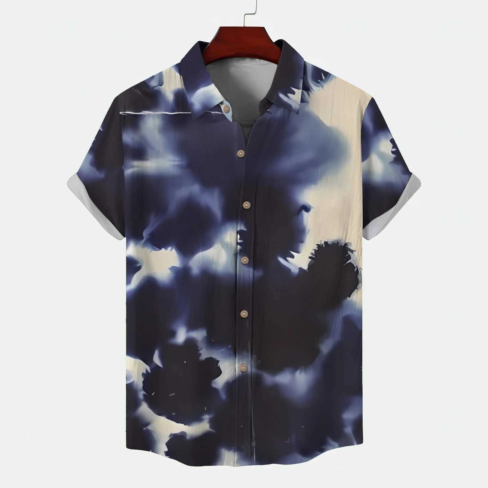 Trendy Street Cheap Clothes Colorful Mens Shirt With Short Sleeves Comfortable and Lightweight Hawaiian Shirt Man Halo DyeingXJ240812