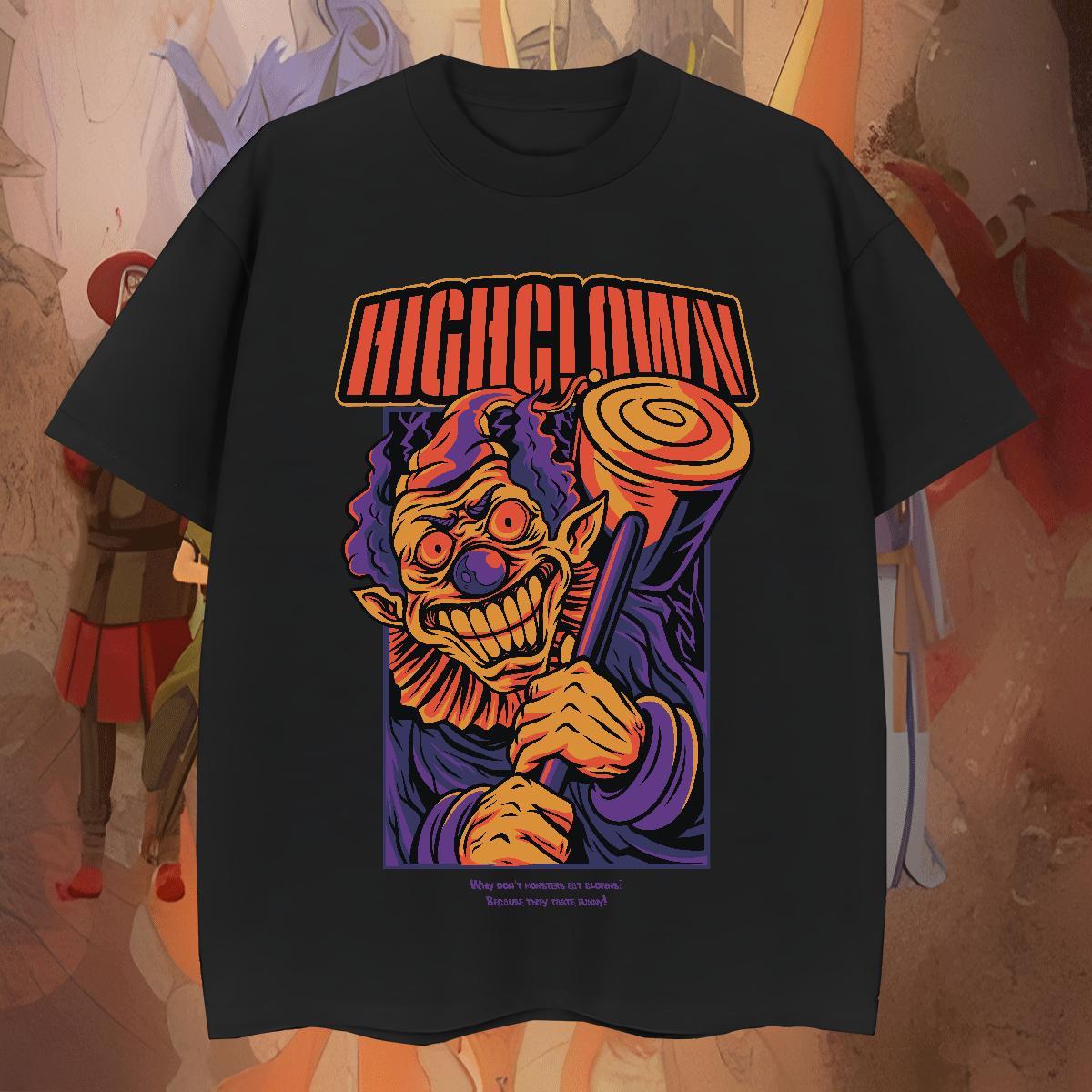 Casual New 230g 100% Cotton Men T Shirts scary High Street Hip Hop Men Tops Tees Polos Short Sleeve O-Neck Wholesale Custom Printing