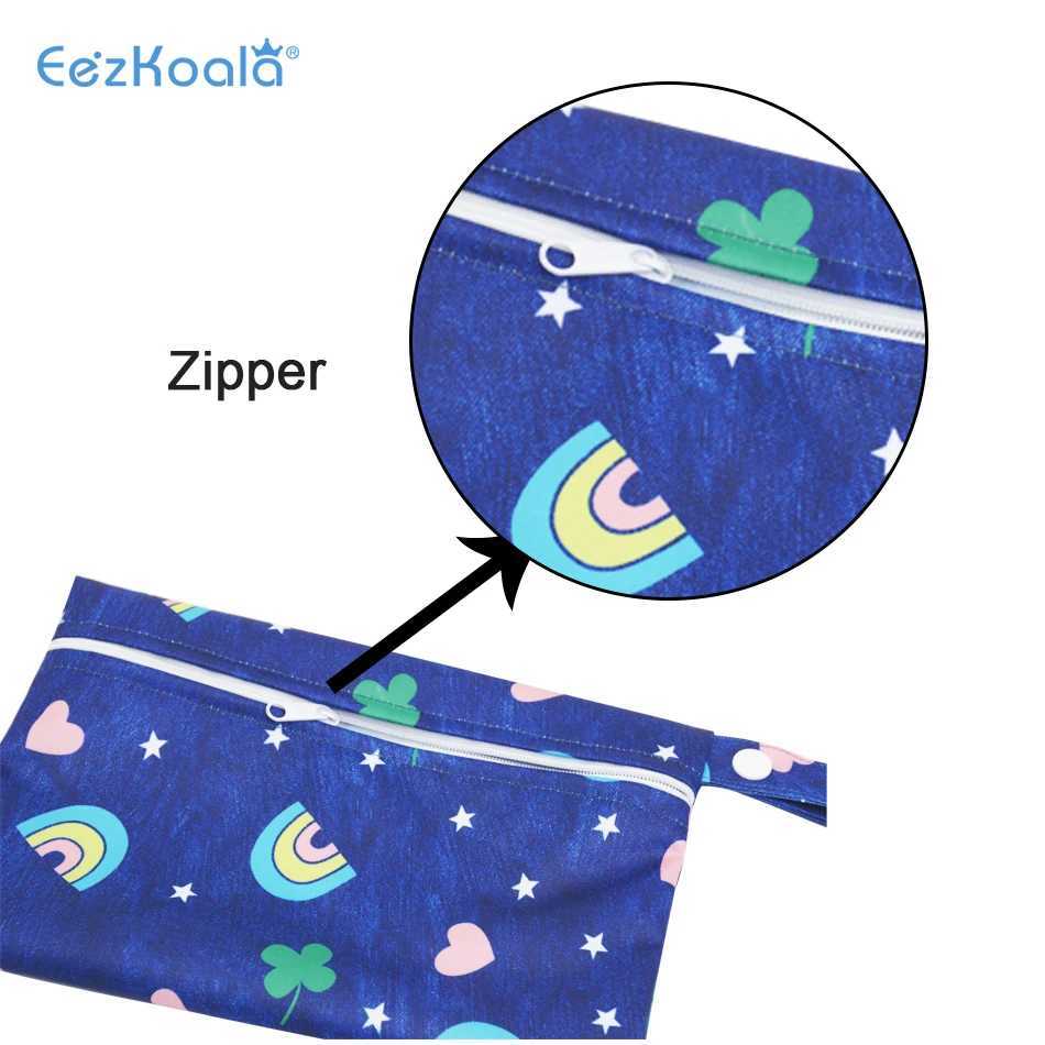 EezKoala Mini Wet Bag Baby Cloth Urine Bag Mens Pad 15X22.5cm Zipper Waterproof Reusable and Washable Wet Bag W240812