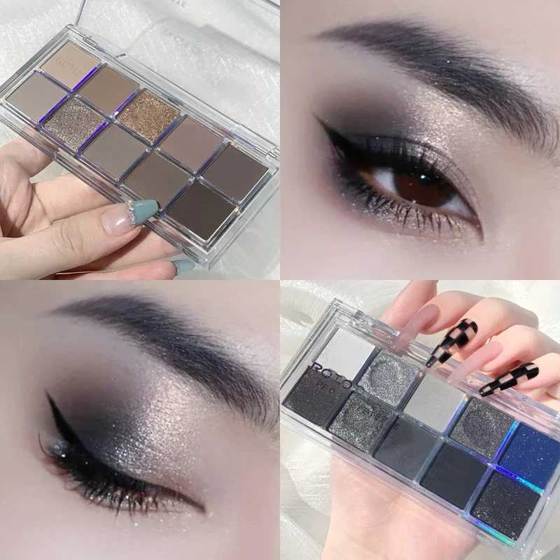 Acrylic Matte Blue Glitter Eyeshadow Palette Shimmer and Shine Eye Shadow Makeup Palette Nude Smokey Black Eye Pigments CosmeticW241212