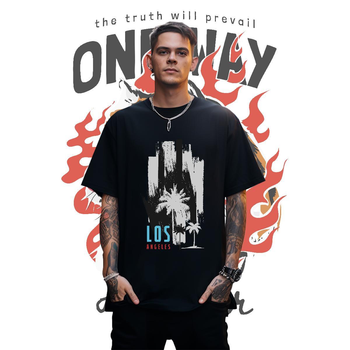 Free Shipping Tshirts letter 230g Pure Cotton Casual Breathable Short Sleeve T shirt Cartoon Printing L-4XL Customized Tees Shirts