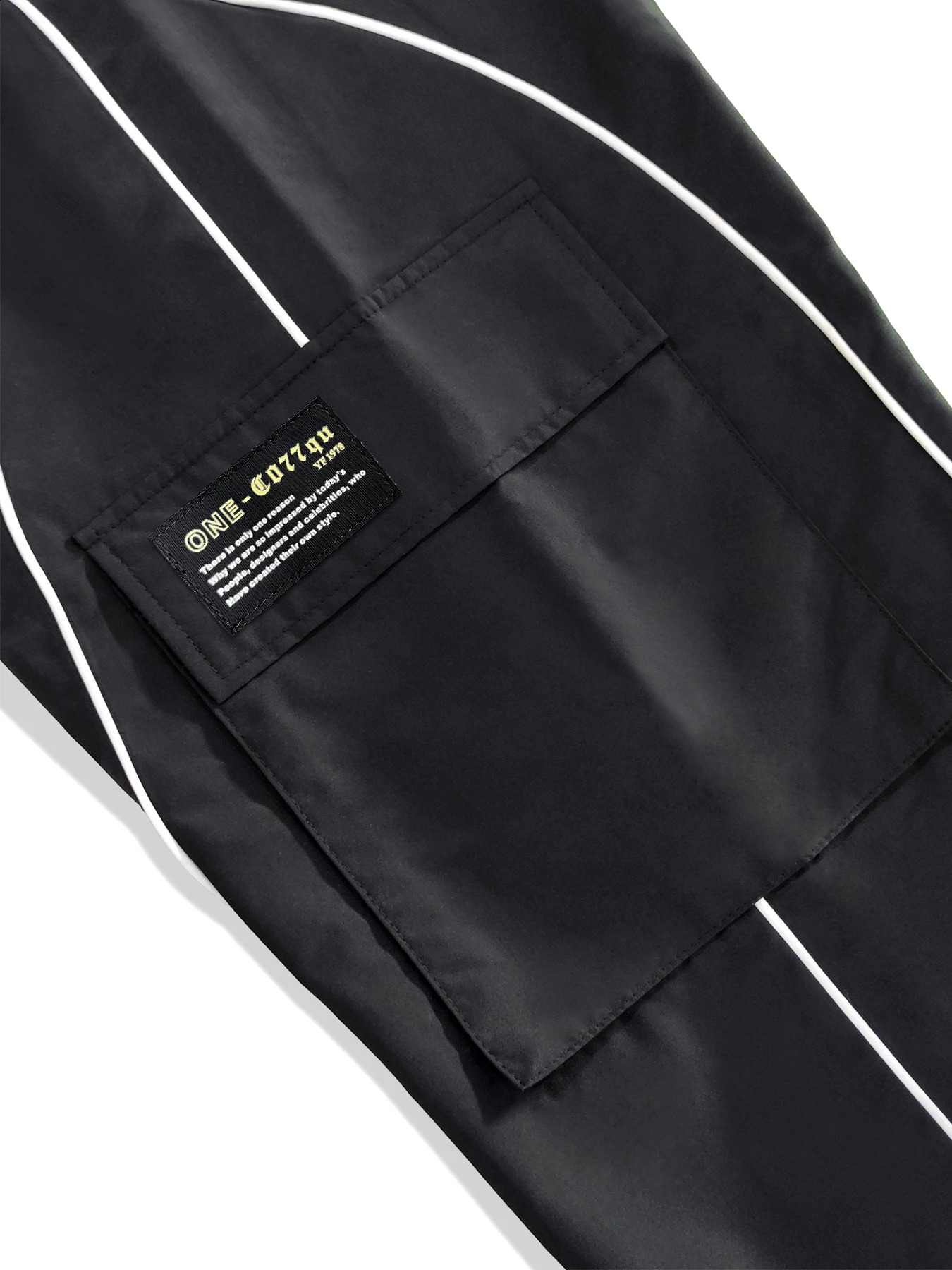 Y2K Solid Striped Contrast Trim Drawstring Pants Casual Loose Elastic Waist Pants For Spring Fall Mens Clothing 240812