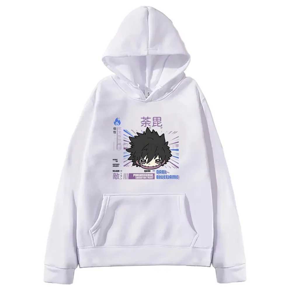 Japanese Anime My Hero Academia Dabi Hoodies Men Women Manga Print Long Sleeve Pullover Sweatshirts Casual Fleece ClothingXJ240812