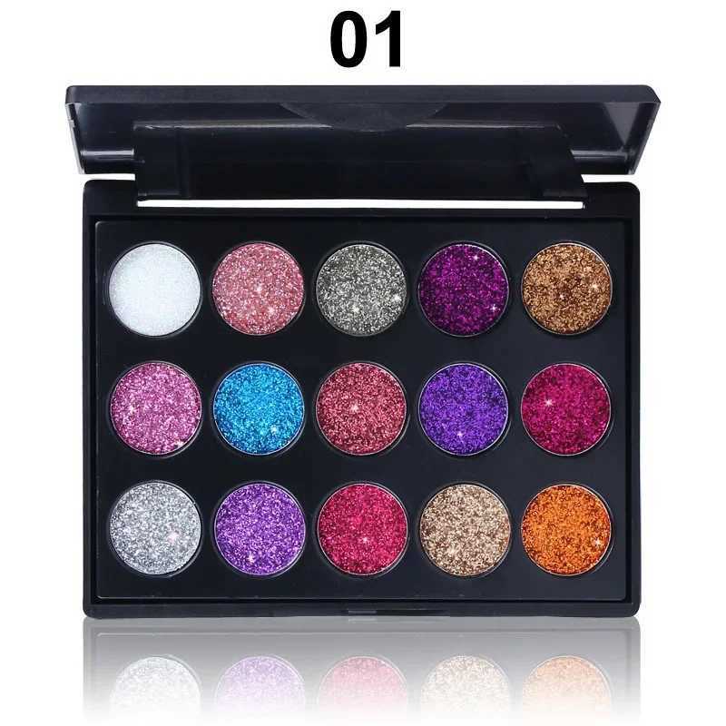 15 Color Glitter Eye Shadow Palette Pigment Professional Eye Makeup Palette Long-lasting Make Up Eyeshadow Palette MakeupW241212