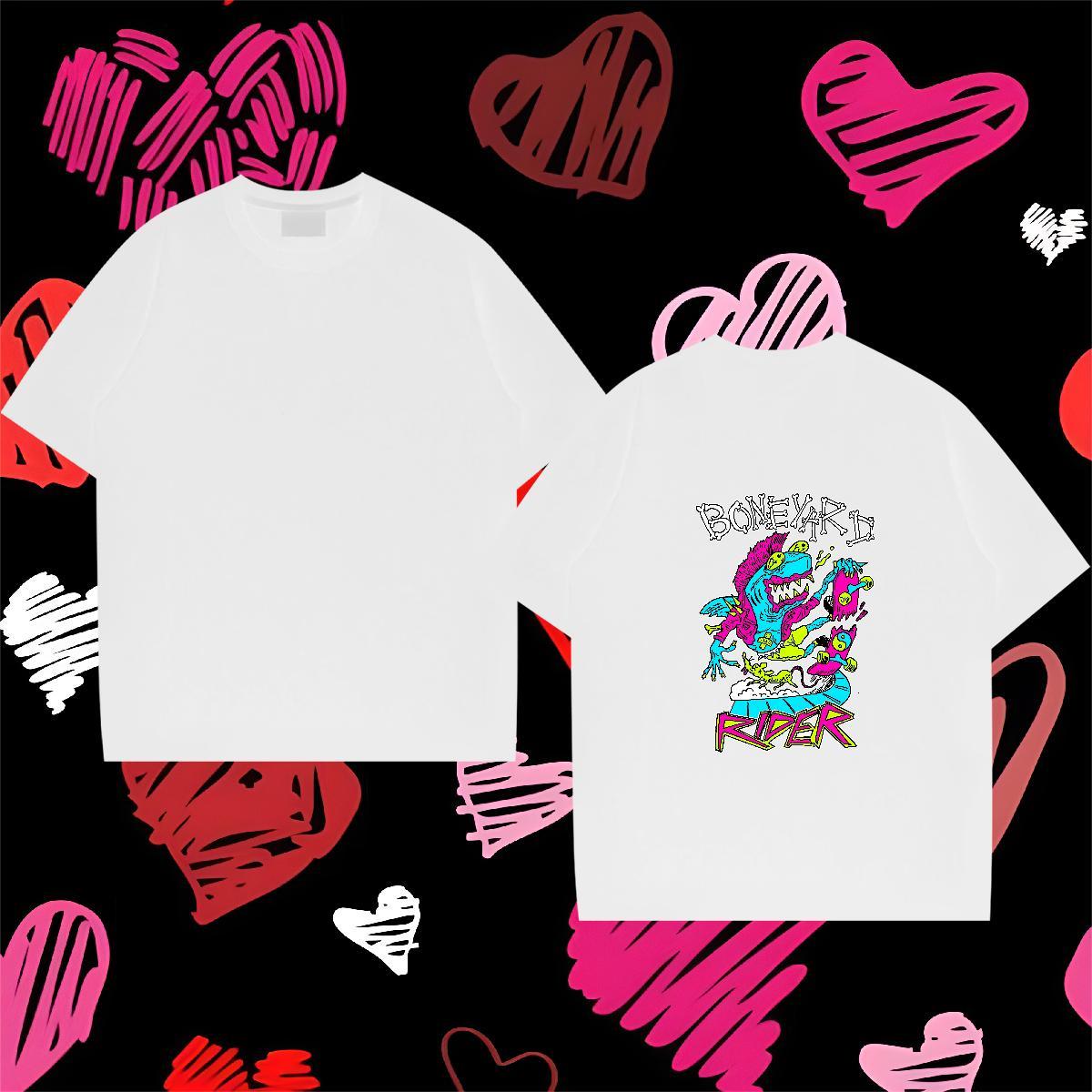 2024 New Men T Shirts letter Tees 100% Cotton 230g Summer Casual Cool Floral Print Breathable Soft Couples T Shirts