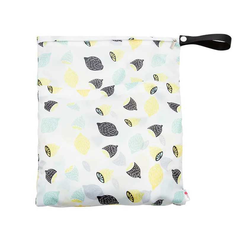 Convenient childrens diapers waterproof diaper storage bag double zipper wet dry storage bag 301-M baby diaper bag W240812