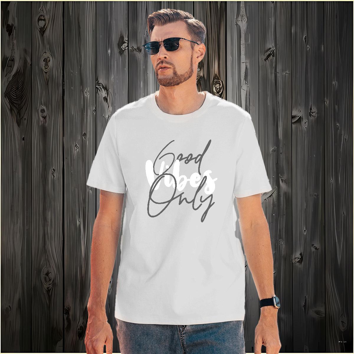 DIY Customized 230g Cotton T-Shirts for Men letter Casual Couples T Shirts Clothes Crew Neck High Quality Custom Printed