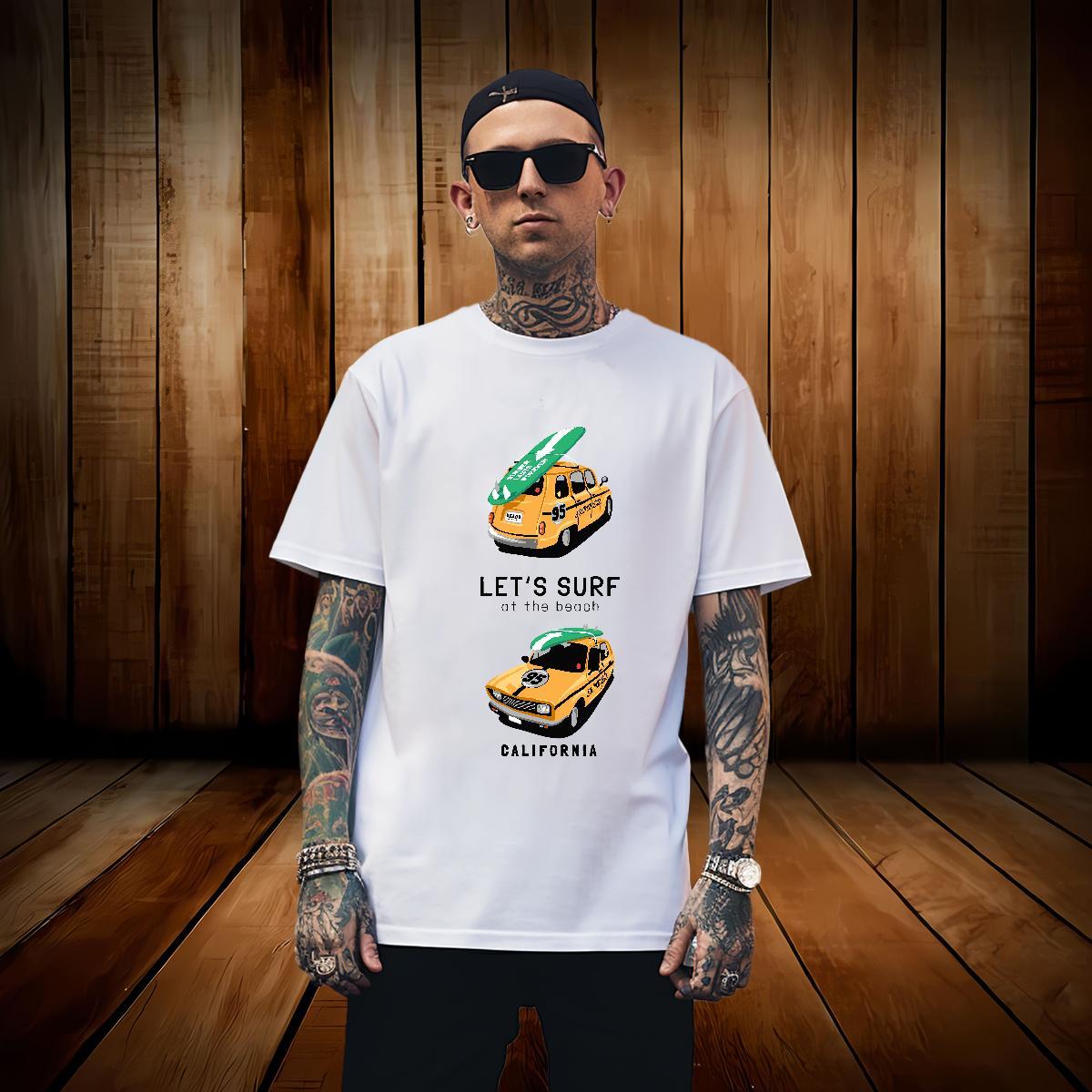Designer Fashion 230g Cotton Men T Shirts Summer Casual Couples T Shirts Tops Breathable Short Sleeve Classic DIY Anime