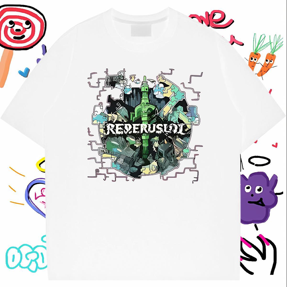 Fashion Casual 230g Pure Cotton T Shirt For Man letter Anime Printing Street Men Clothes T-Shirt Wear Breathable Crew Neck Free Shipping Floral Print