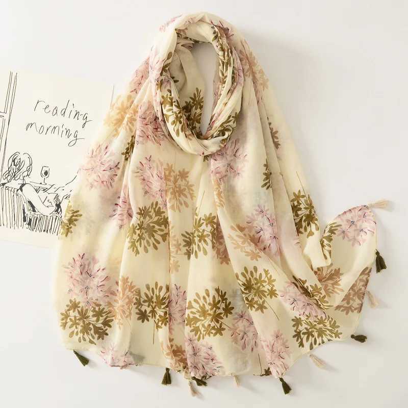 2024 Luxury Fashion Thin Petal Flower tassel Adhesive Shawl Womens High Quality Pashmina Headscarf and Wrap Foulard Muslim Sjaal W240810