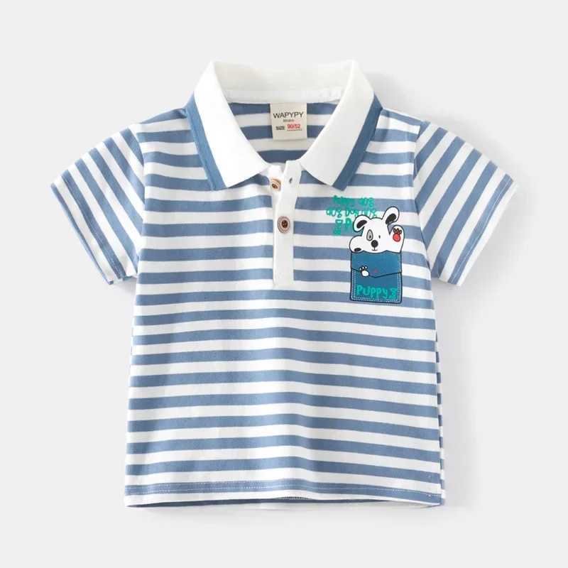 Dino Printed Polo Shirts for Boys Kids Short-sleeve Tees Children Top T shirt Toddler Child Kids Clothes New ArrivalXJ241225