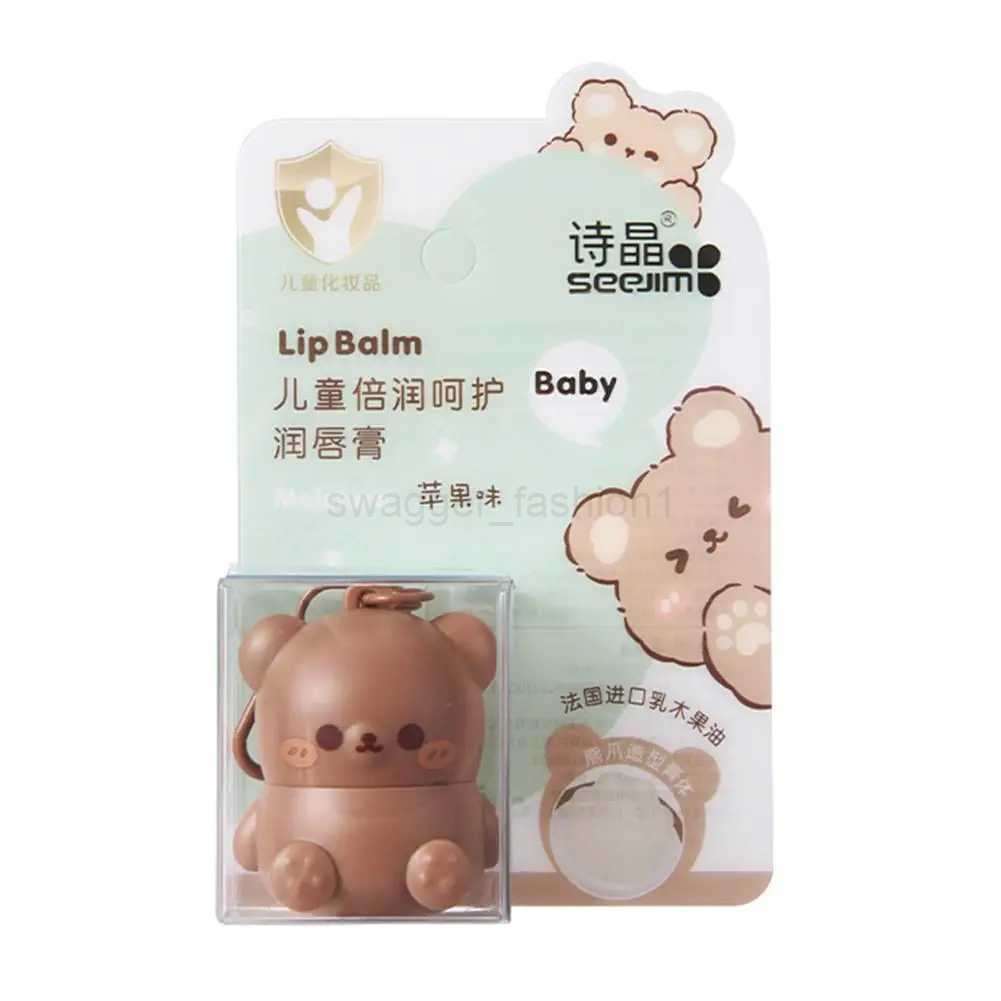 Cute Little Bear Lip Balm For Kids Moisturizing Anti-dry Anti Crack Mini Lip Balm Lipstick With Keychain Decorations Lip Ca G5C6XJ240812