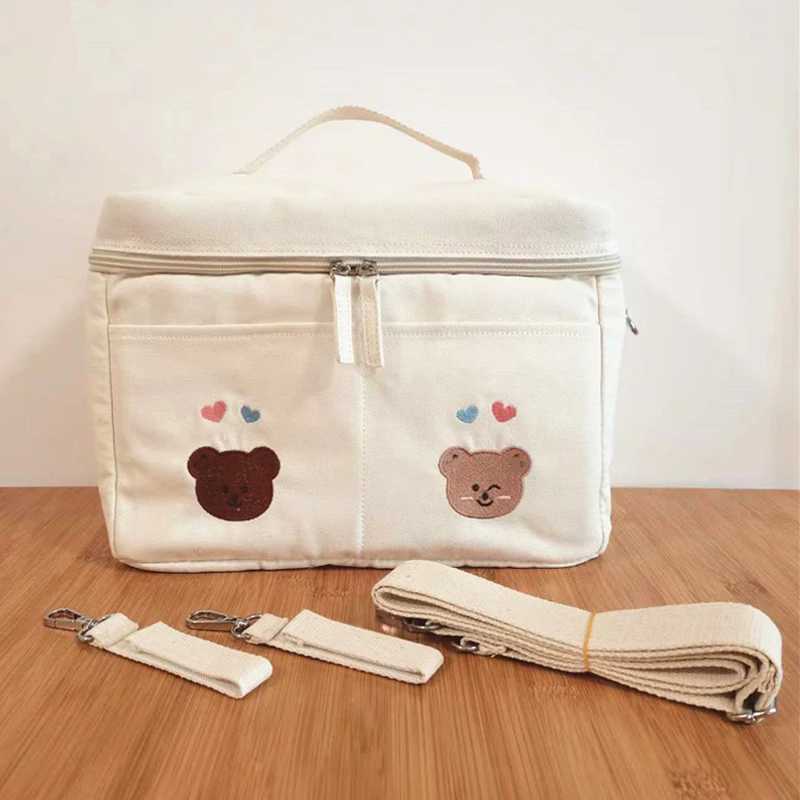 Baby diaper bag outdoor mother shoulder bag waterproof baby bottle insulated baby bag stroller hanging bag stroller accessories W240812