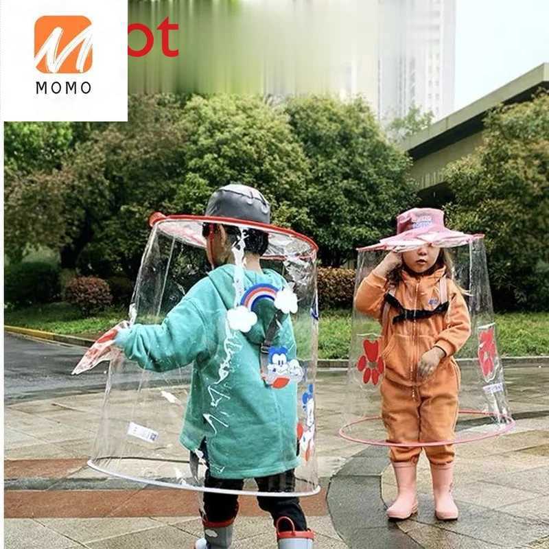 High-End and Cute Childrens Cartoon Raincoat 360 Protection Rain Cover out Simple and Portable One-Piece Umbrella Y240810